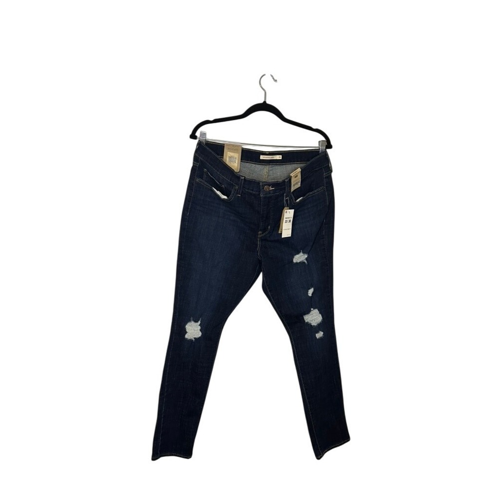 Levi's 311 Shaping Skinny Jeans Distressed Dark Wash Denim 16‎ Short